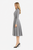 Grey Shawl Collared Wrap Fit-and-Flare Dress