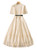 Cream High-neck Puffy Lace-Trimmed Midi Dress