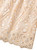 Beige Square Neck Puffy Sleeve Eyelet Flared Midi Dress
