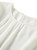 White Gathered-Sleeve Blouse & Striped Pleated Midi Skirt Set