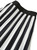 White Gathered-Sleeve Blouse & Striped Pleated Midi Skirt Set
