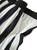 White Gathered-Sleeve Blouse & Striped Pleated Midi Skirt Set
