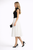 Black Knit Top and White Knife-Pleated Skirt Set