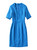 Royal Blue Crepe Sheath Dress with Elbow Sleeves