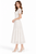 White Crochet Lace Tiered Midi Dress
