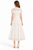 White Crochet Lace Tiered Midi Dress
