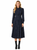 Victorian Navy Polka Dot Print Puffy Pleated Dress