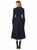 Victorian Navy Polka Dot Print Puffy Pleated Dress