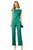 Cap-sleeve Draped Top & High-waisted Palazzo Pants Set