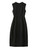 Black Embellished Floral-Jacquard Sheath Midi Dress