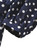 Vintage Navy Polka Dot Pleated Midi Dress with Belted Waist