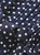 Vintage Navy Polka Dot Pleated Midi Dress with Belted Waist