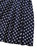 Vintage Navy Polka Dot Pleated Midi Dress with Belted Waist