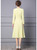 Yellow A-line Dress with Wraparound Waist Design