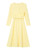 Yellow A-line Dress with Wraparound Waist Design
