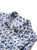 White Ditsy Floral Pleated Shirt Dress with Long Sleeves