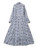 White Ditsy Floral Pleated Shirt Dress with Long Sleeves