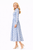 White Ditsy Floral Pleated Shirt Dress with Long Sleeves