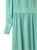 Ruffled High Neck Bishop Sleeve Midi Dress in Pastel Mint