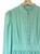 Ruffled High Neck Bishop Sleeve Midi Dress in Pastel Mint