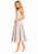 Sleeveless Fit And Flare Midi A-line Dress in Beige