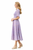 Lilac Multi Flutter Sleeve Fit-and-Flare Chiffon Midi Dress