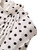White Polka Dot High-Neck Ruffle Midi Dress