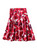 Camel Turtleneck Knit Top & Abstract Print Skirt Set