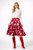 Turtleneck Knit Top with Abstract High Waist Skirt Set