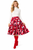 Camel Turtleneck Knit Top & Abstract Print Skirt Set