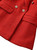 Red Textured Double-Breasted Blazer with Gold Buttons