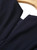 Navy Piped Keyhole-Neck Sheath Midi Dress