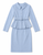 Pale Blue Belted Peplum Jacket and Pencil Skirt Suit