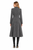 Grey Tweed Lapel-Collar A-Line Swing Coat