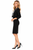 Black Cropped Jacket and Sleeveless Sheath Dress Set