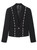 Black Contrast-Stitch Blazer & Cigarette Trousers Suit