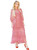 Tiered Fit-and-Flare Dress with Geo Print and Elbow-length Sleeves