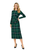Black Watch Tartan Midi Dress with Gathered Waistline