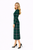 Black Watch Tartan Midi Dress with Gathered Waistline