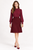 Burgundy 80s Button Blouse & High-rise Pencil Skirt Set