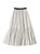 Black Trimmed Blazer & Monochrome Pleated Maxi Skirt Set