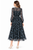 Multicoloured Floral Keyhole Chiffon Midi Dress