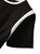 White Contrast-Trim Knee-Length Sheath Dress