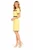 Yellow Contrast-Trim Pleated A-Line Dress