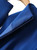 Royal Blue Embellishment Neckline Fluted Dress with Puffy Sleeve