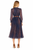 Multicolored Abstract Print Pleated Belted Fit-and-Flare Dress