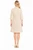 Beige Brocatelle Tunic-Style A-Line Dress