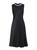 Black Embellished High-Neck Pleated Midi Dress