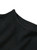 Black High-neck Knit Jersey Top & Jacquard Striped Flared Mid Skirt with High-Waist