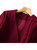 Burgundy Long Sleeve Double-Breasted Wrap Coat Dress